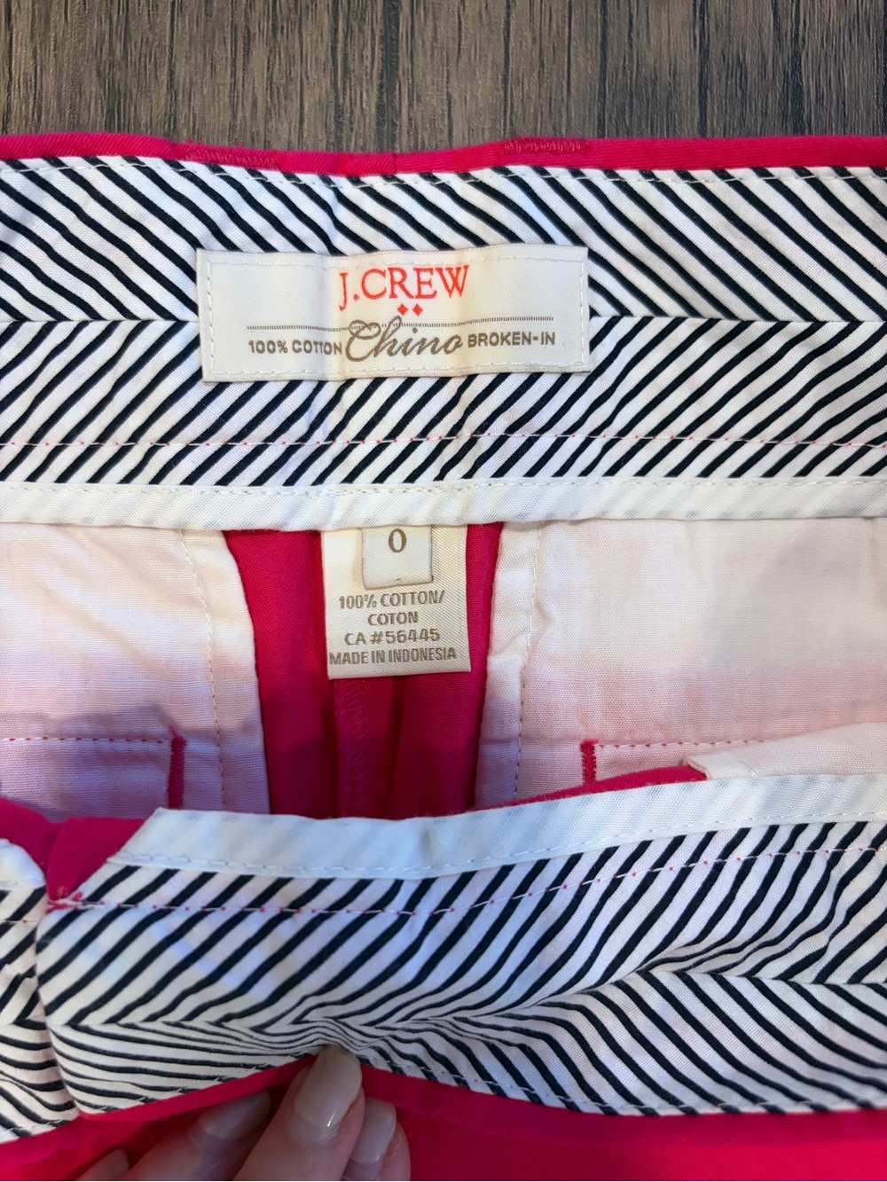 J. Crew Pink Chino Shorts - Classic Women's Short Size 0 - Picture 3 of 3